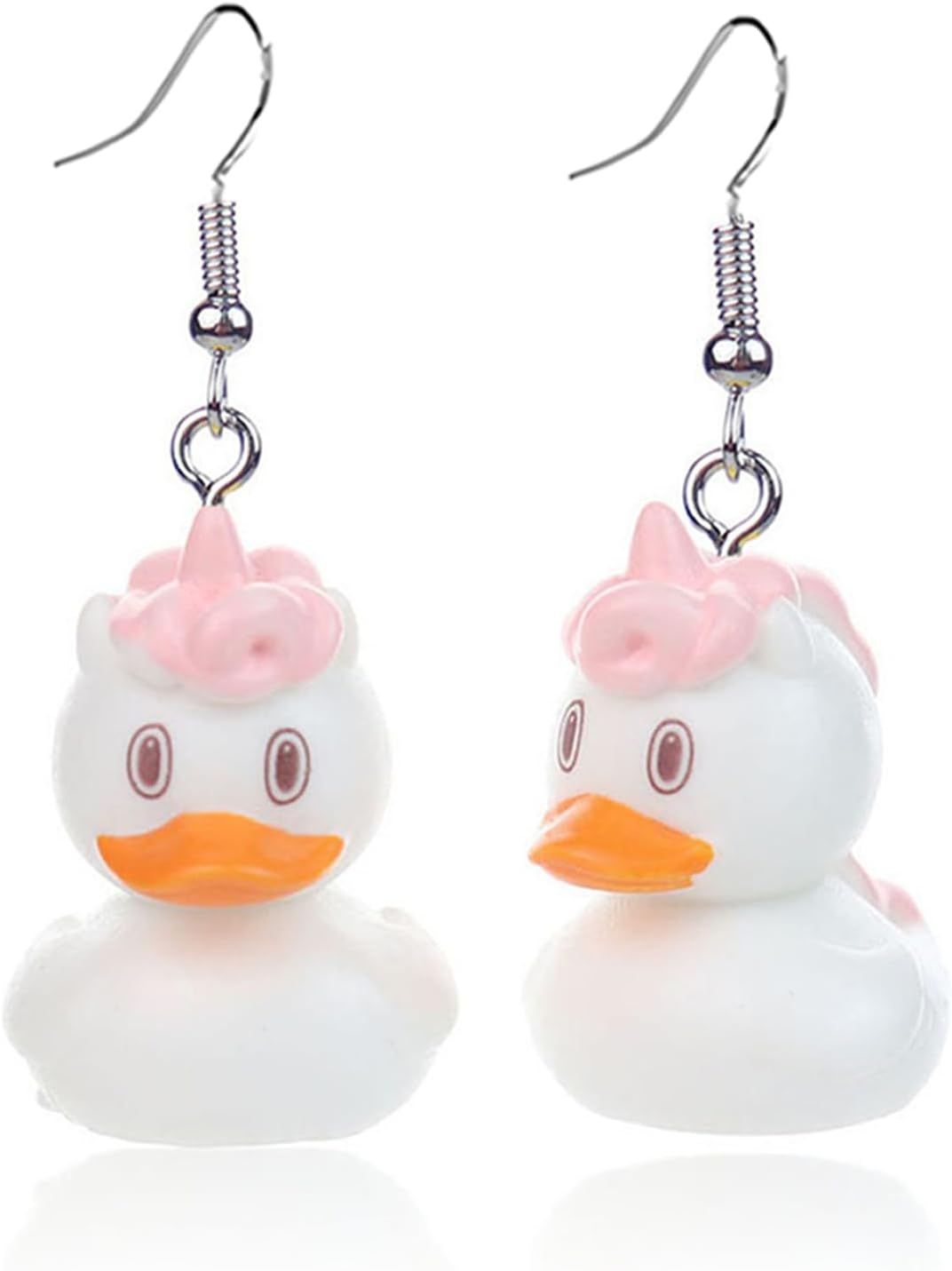 Acrylic Cute Mandarin Duck Earrings Fashion Unique Personalized Earrings Funny Statement Earrings Sweet Animal Duckie Dangling Earring for Women Charming Jewelry Gift - QIAO Crystal我的商店QIAO Crystal