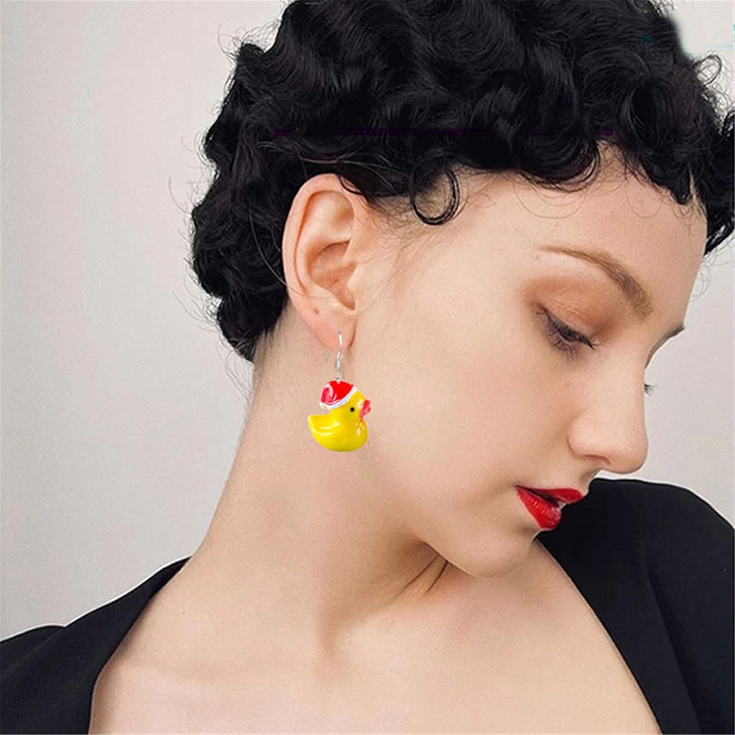 Acrylic Cute Mandarin Duck Earrings Fashion Unique Personalized Earrings Funny Statement Earrings Sweet Animal Duckie Dangling Earring for Women Charming Jewelry Gift - QIAO Crystal我的商店QIAO Crystal