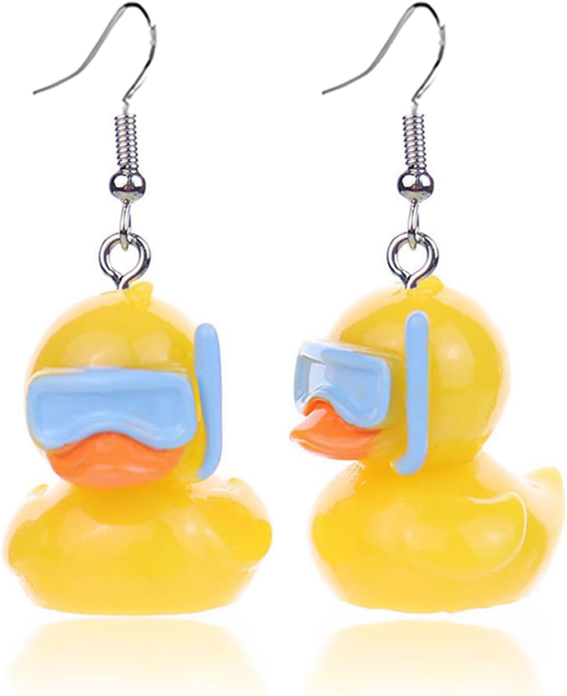 Acrylic Cute Mandarin Duck Earrings Fashion Unique Personalized Earrings Funny Statement Earrings Sweet Animal Duckie Dangling Earring for Women Charming Jewelry Gift - QIAO Crystal我的商店QIAO Crystal