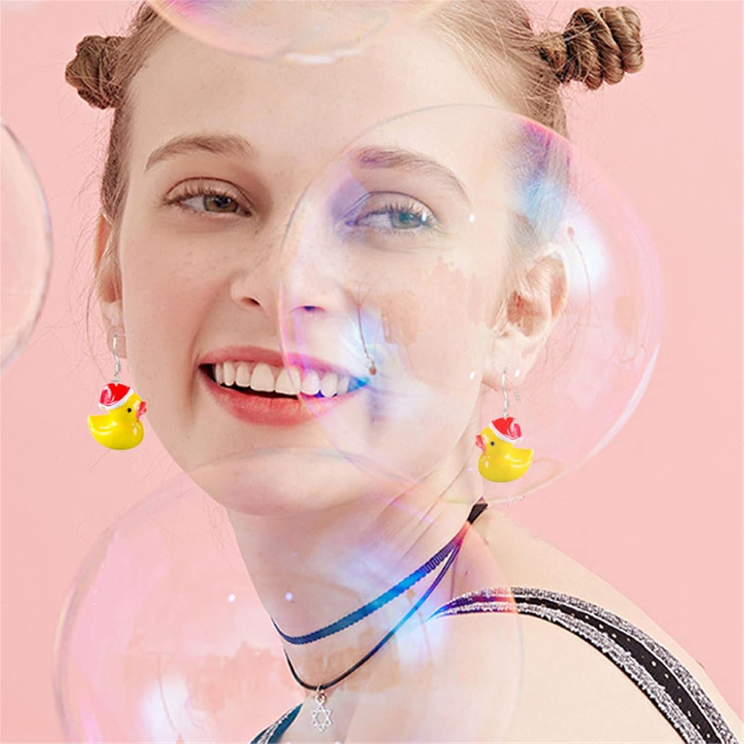 Acrylic Cute Mandarin Duck Earrings Fashion Unique Personalized Earrings Funny Statement Earrings Sweet Animal Duckie Dangling Earring for Women Charming Jewelry Gift - QIAO Crystal我的商店QIAO Crystal