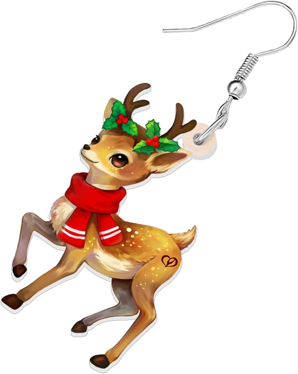 Acrylic Dangling Novelty Funny Christmas Reindeer Deer Earrings Hypoallergenic Designer Jewelry Gifts For Women - 我的商店我的商店我的商店