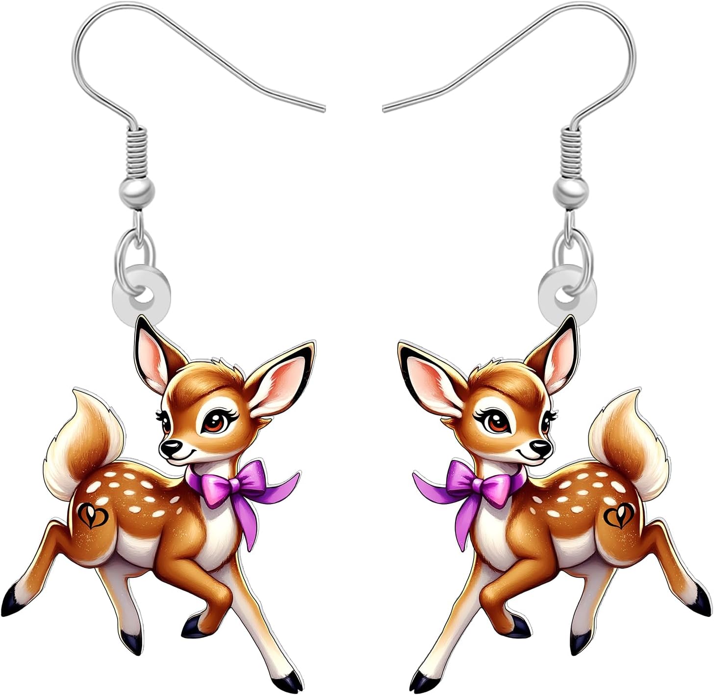 Acrylic Dangling Novelty Funny Christmas Reindeer Deer Earrings Hypoallergenic Designer Jewelry Gifts For Women - 我的商店我的商店我的商店