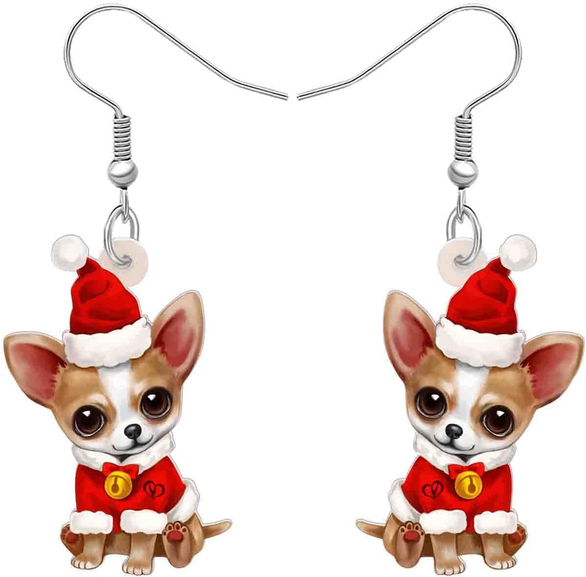 Acrylic Drop Dangle Christmas Gifts Dog Puppy Doggy Earrings Ornaments Decorations Jewelry For Women Accessories - 我的商店我的商店我的商店