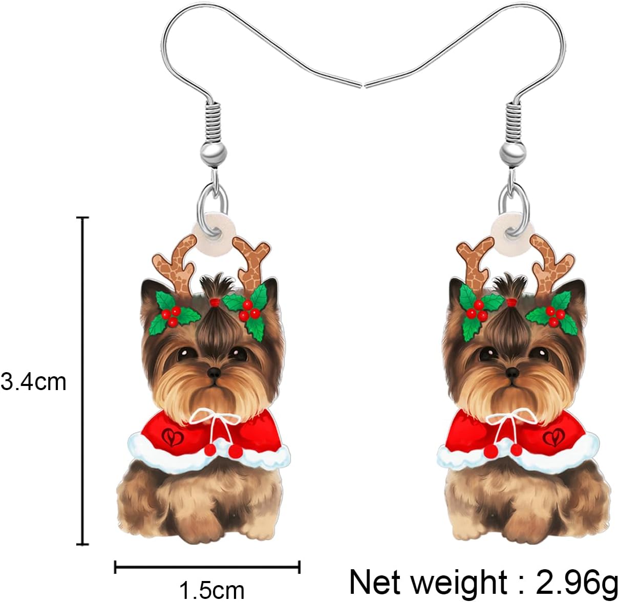 Acrylic Drop Dangle Christmas Gifts Dog Puppy Doggy Earrings Ornaments Decorations Jewelry For Women Accessories - 我的商店我的商店我的商店