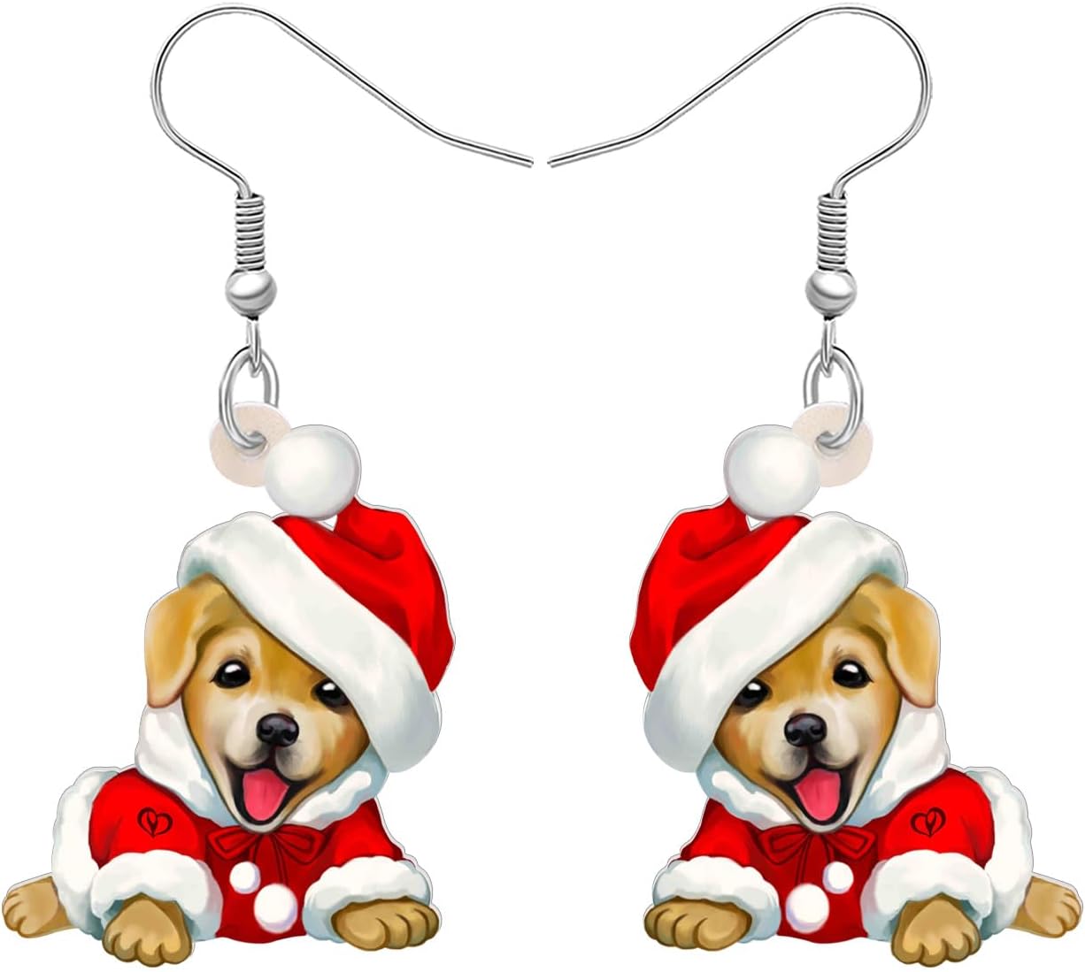 Acrylic Drop Dangle Christmas Gifts Dog Puppy Doggy Earrings Ornaments Decorations Jewelry For Women Accessories - 我的商店我的商店我的商店