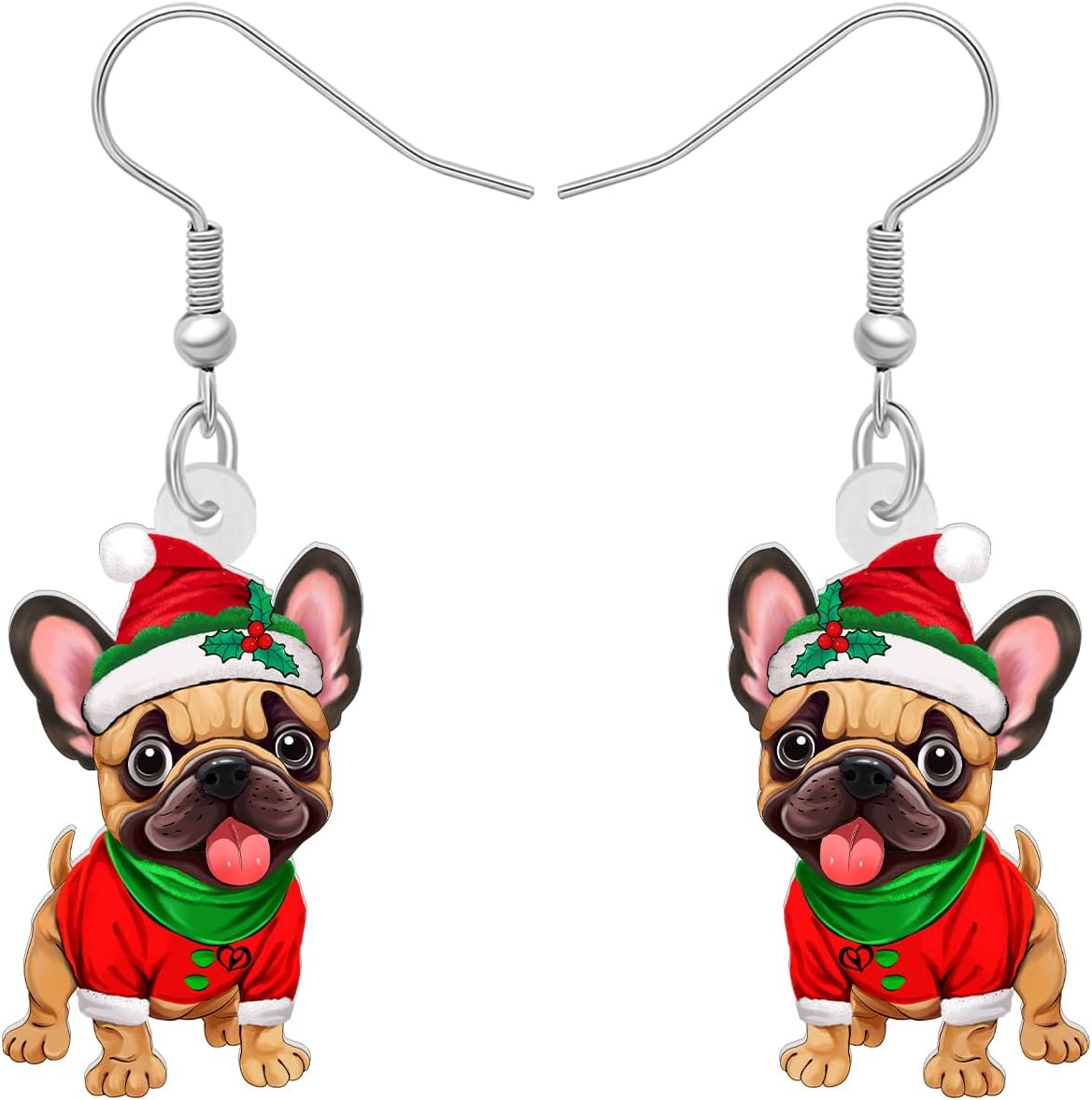 Acrylic Drop Dangle Christmas Gifts Dog Puppy Doggy Earrings Ornaments Decorations Jewelry For Women Accessories - 我的商店我的商店我的商店