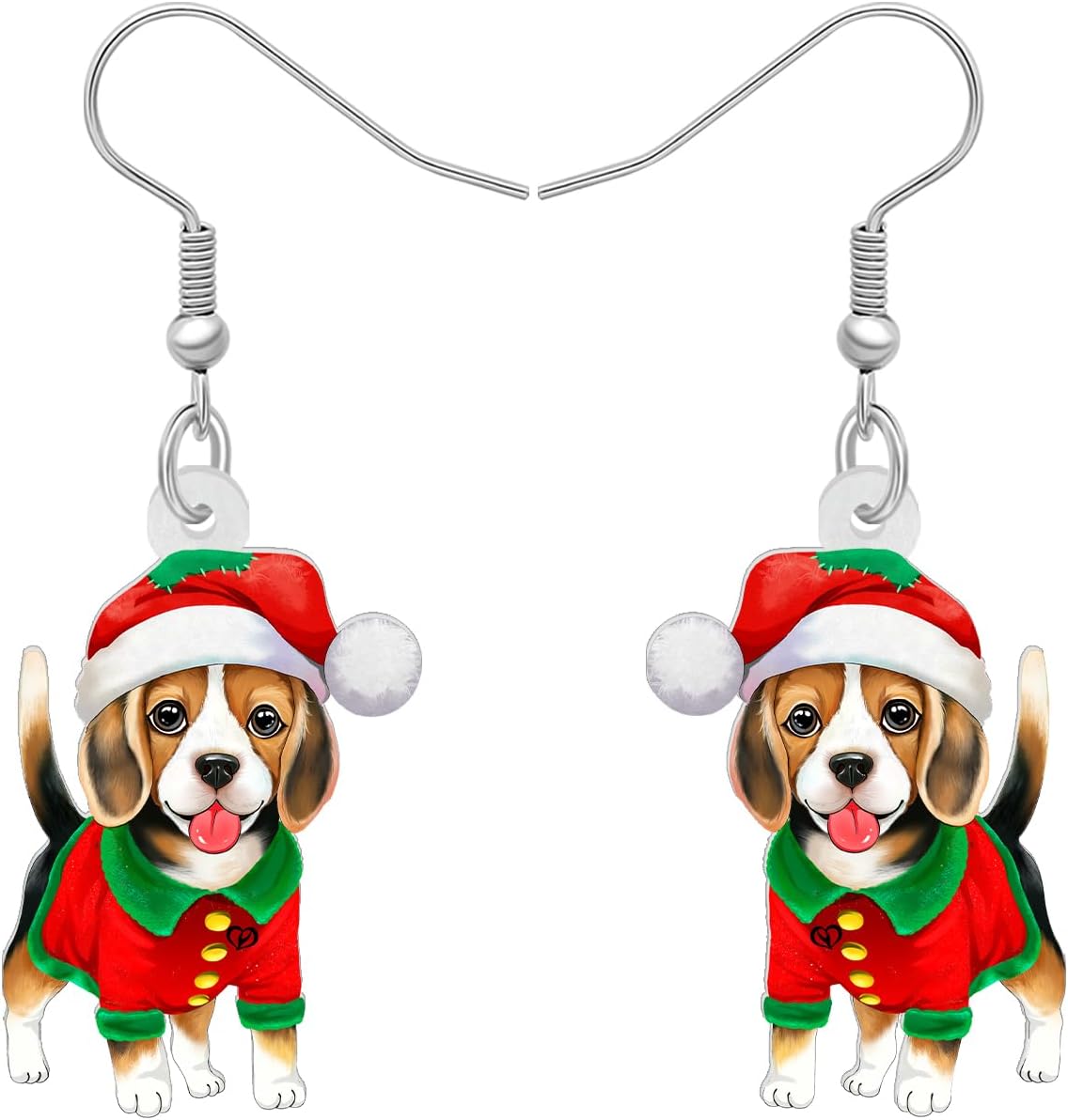 Acrylic Drop Dangle Christmas Gifts Dog Puppy Doggy Earrings Ornaments Decorations Jewelry For Women Accessories - 我的商店我的商店我的商店