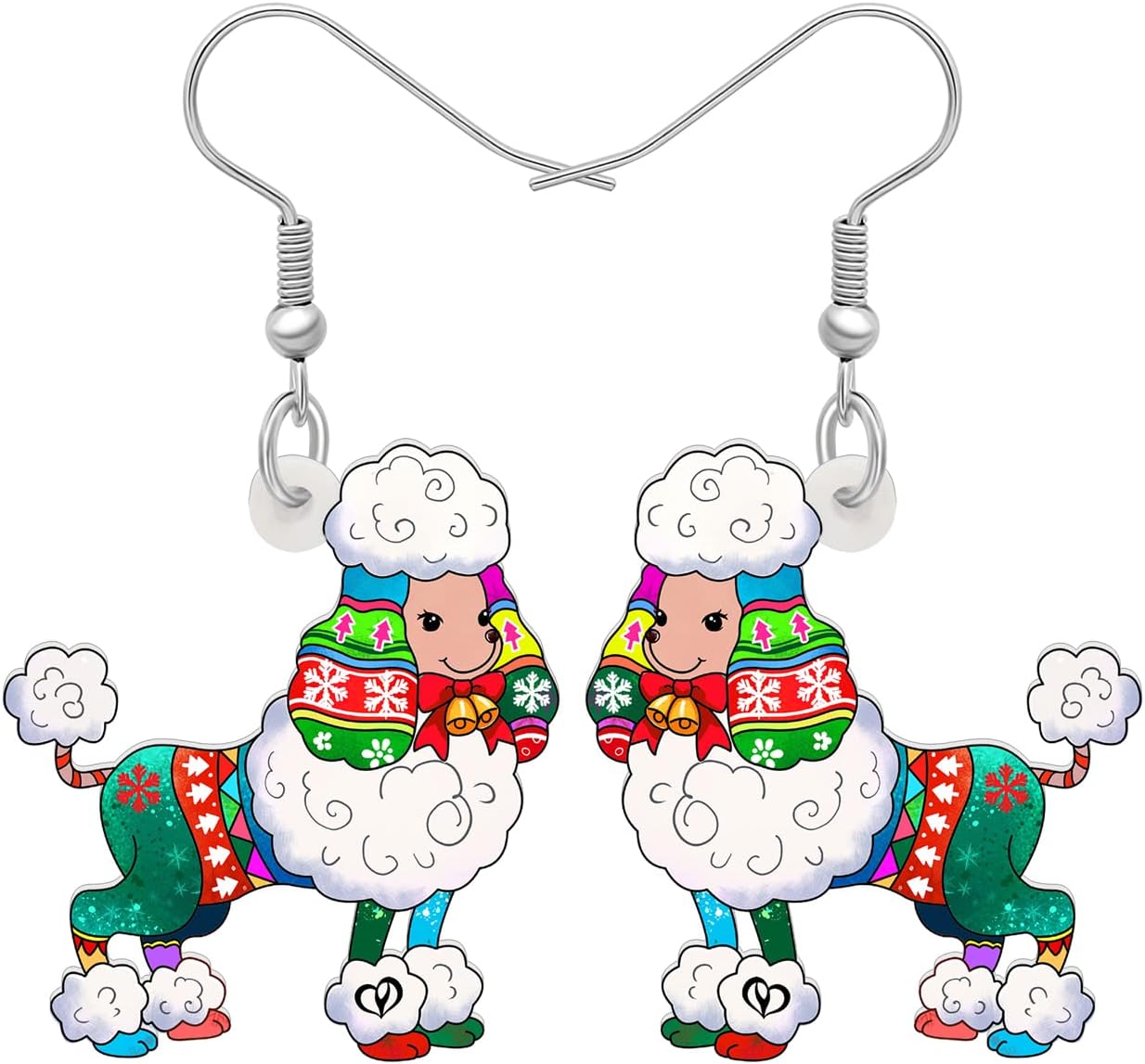 Acrylic Drop Dangle Christmas Gifts Dog Puppy Doggy Earrings Ornaments Decorations Jewelry For Women Accessories - 我的商店我的商店我的商店