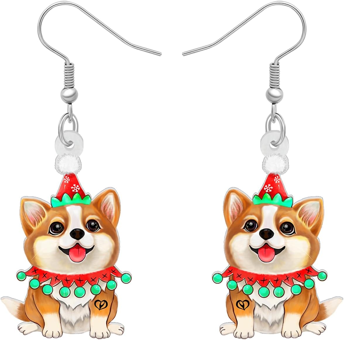 Acrylic Drop Dangle Christmas Gifts Dog Puppy Doggy Earrings Ornaments Decorations Jewelry For Women Accessories - 我的商店我的商店我的商店