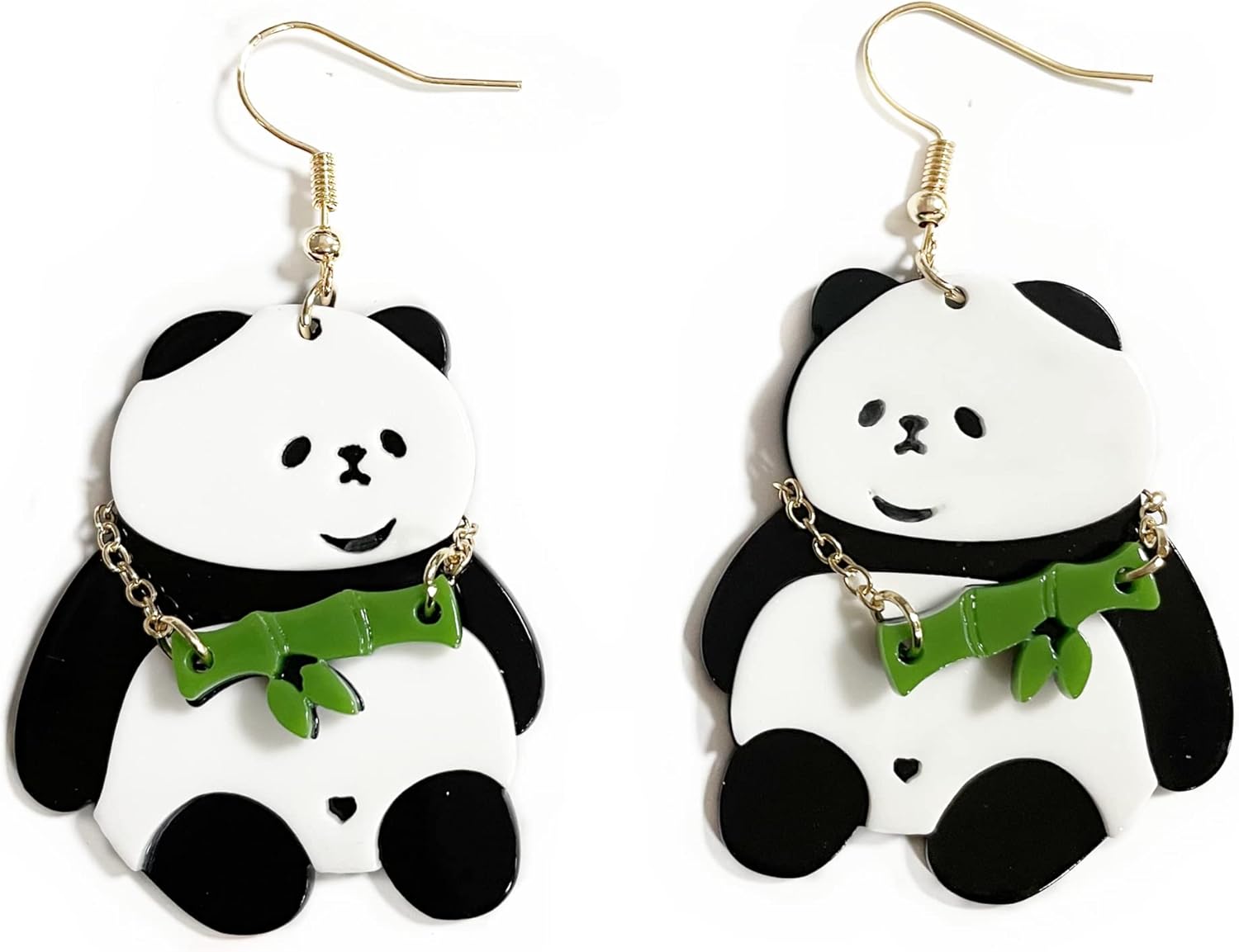 Animal Drop Earrings Colorful Boots Chicken Hen Dinosaur Lovely Panda with Bamboos Funny Animal Dangle Earrings For Women Christams Birthday Gift - QIAO Crystal我的商店QIAO Crystal