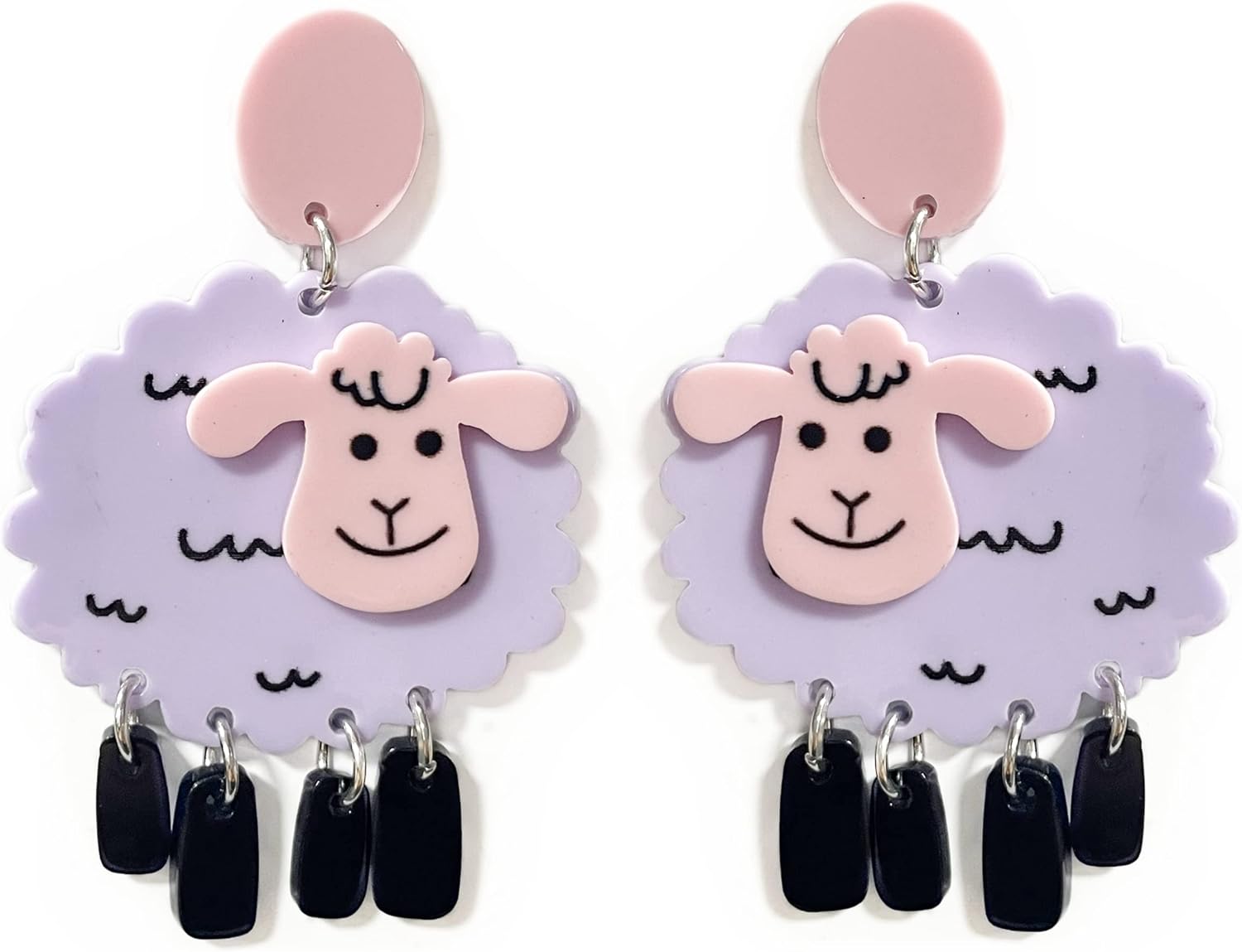 Animal Drop Earrings Colorful Boots Chicken Hen Dinosaur Lovely Panda with Bamboos Funny Animal Dangle Earrings For Women Christams Birthday Gift - QIAO Crystal我的商店QIAO Crystal