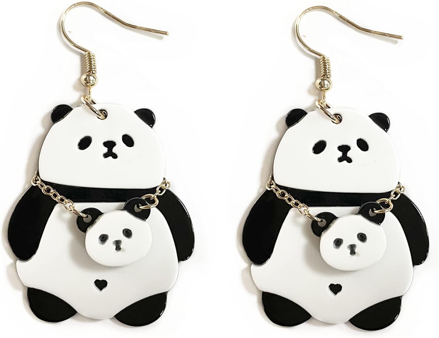 Animal Drop Earrings Colorful Boots Chicken Hen Dinosaur Lovely Panda with Bamboos Funny Animal Dangle Earrings For Women Christams Birthday Gift - QIAO Crystal我的商店QIAO Crystal