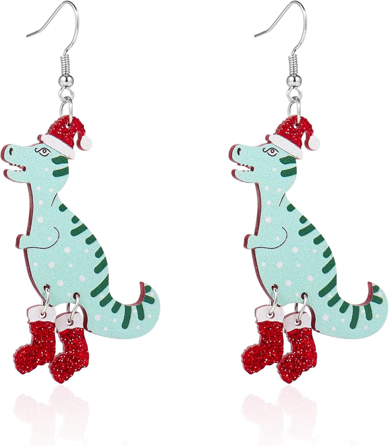 Animal Drop Earrings Colorful Boots Chicken Hen Dinosaur Lovely Panda with Bamboos Funny Animal Dangle Earrings For Women Christams Birthday Gift - QIAO Crystal我的商店QIAO Crystal