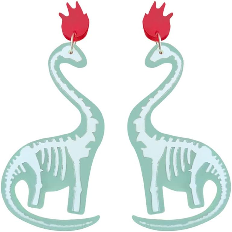 Animal Drop Earrings Colorful Boots Chicken Hen Dinosaur Lovely Panda with Bamboos Funny Animal Dangle Earrings For Women Christams Birthday Gift - QIAO Crystal我的商店QIAO Crystal