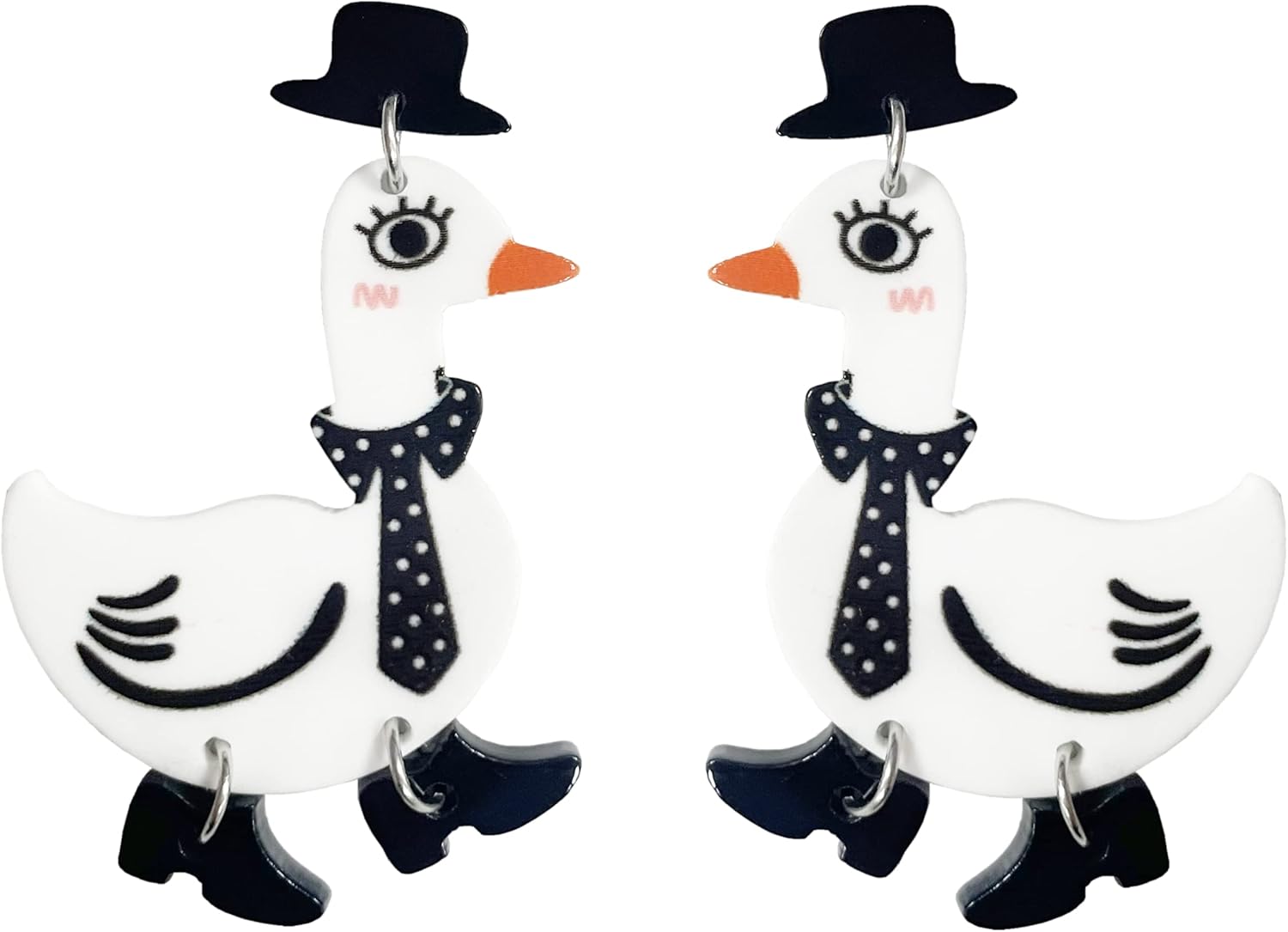 Animal Drop Earrings Colorful Boots Chicken Hen Dinosaur Lovely Panda with Bamboos Funny Animal Dangle Earrings For Women Christams Birthday Gift - QIAO Crystal我的商店QIAO Crystal