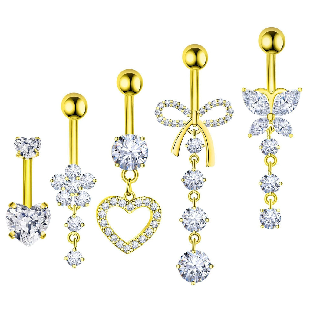belly-button-ring-dangle-stainless-steel-belly-rings-14g-belly-button-piercing-cute-navel-ring-belly-piercing-gold-5pcs