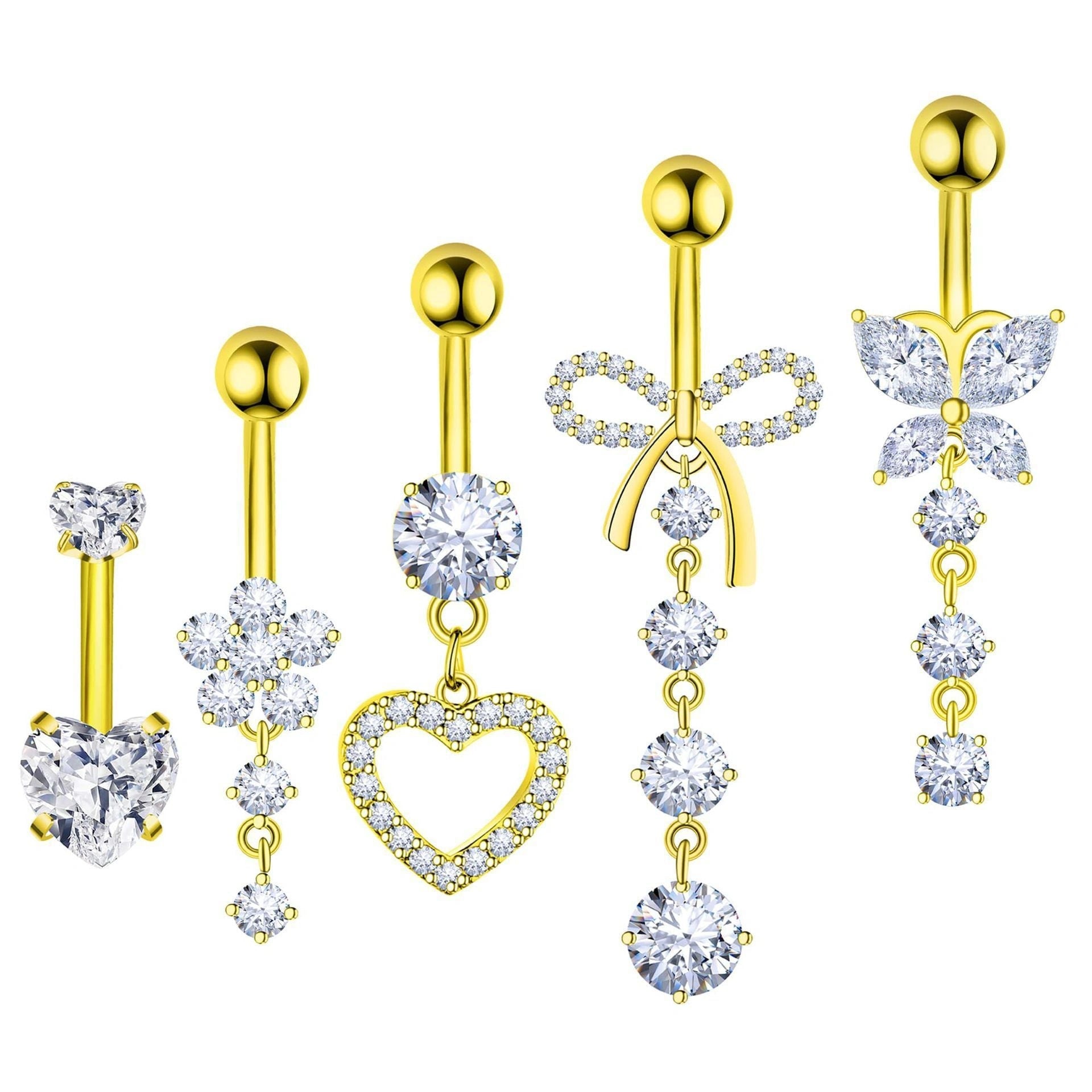 belly-button-ring-dangle-stainless-steel-belly-rings-14g-belly-button-piercing-cute-navel-ring-belly-piercing-gold-5pcs