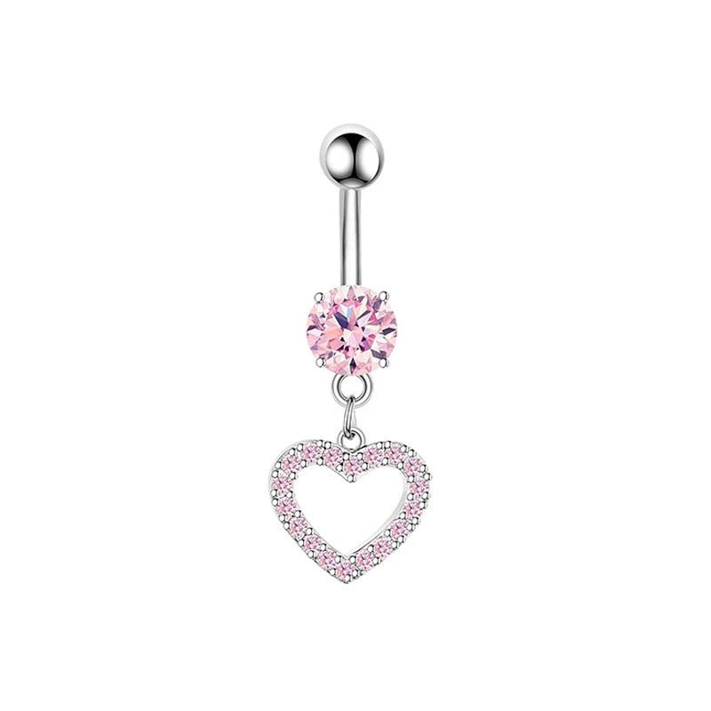 Belly Button Ring Dangle Stainless Steel Belly Rings 14G Belly Button Piercing Cute Navel Ring Belly Piercing Jewelry - QIAO Crystal我的商店QIAO Crystal