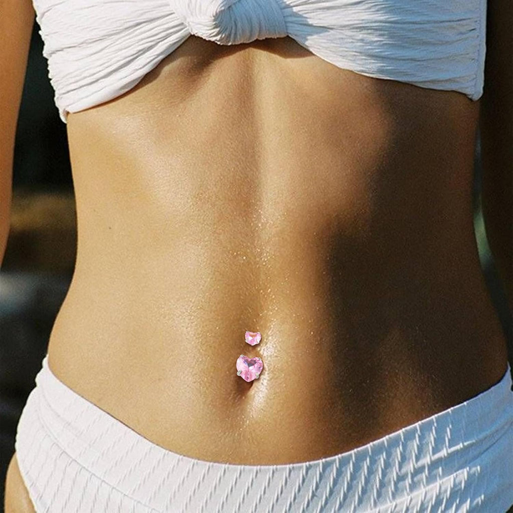 Belly Button Rings 14G Belly Piercing Jewelry Navel Rings Surgical Steel Belly Rings - 我的商店我的商店我的商店