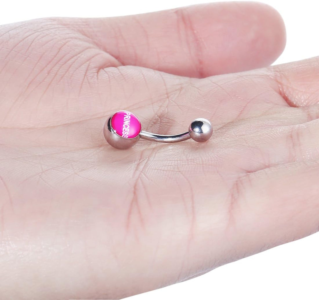 Belly Button Rings with Cute and Sexy Letters Navel Piercings Body Jewelry - 我的商店我的商店我的商店