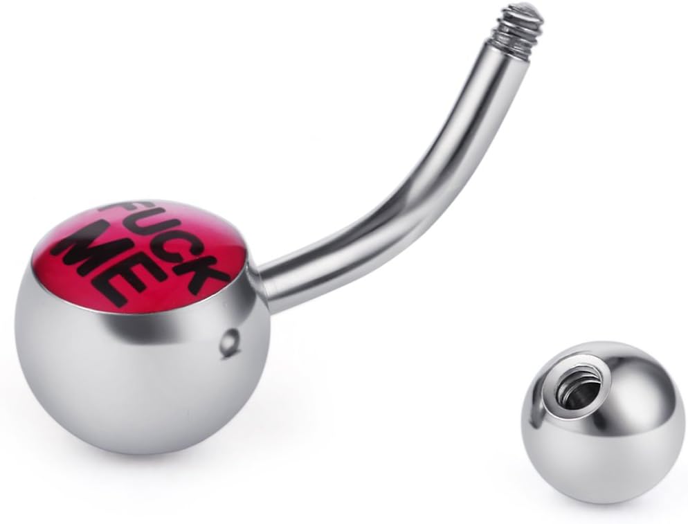 Belly Button Rings with Cute and Sexy Letters Navel Piercings Body Jewelry - 我的商店我的商店我的商店