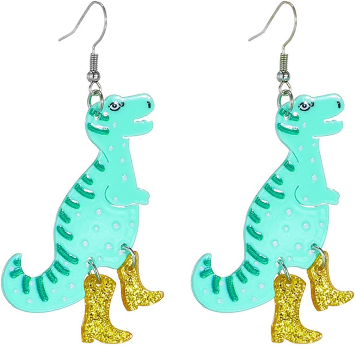 Big Rooster Chicken Earrings Funny Cute Kawaii Dinosaur Chicken Dangle Earrings Farm Boots Chicken Hen Dangle Earrings for Women Aesthetic Charming Jewelry Gift - 我的商店我的商店我的商店