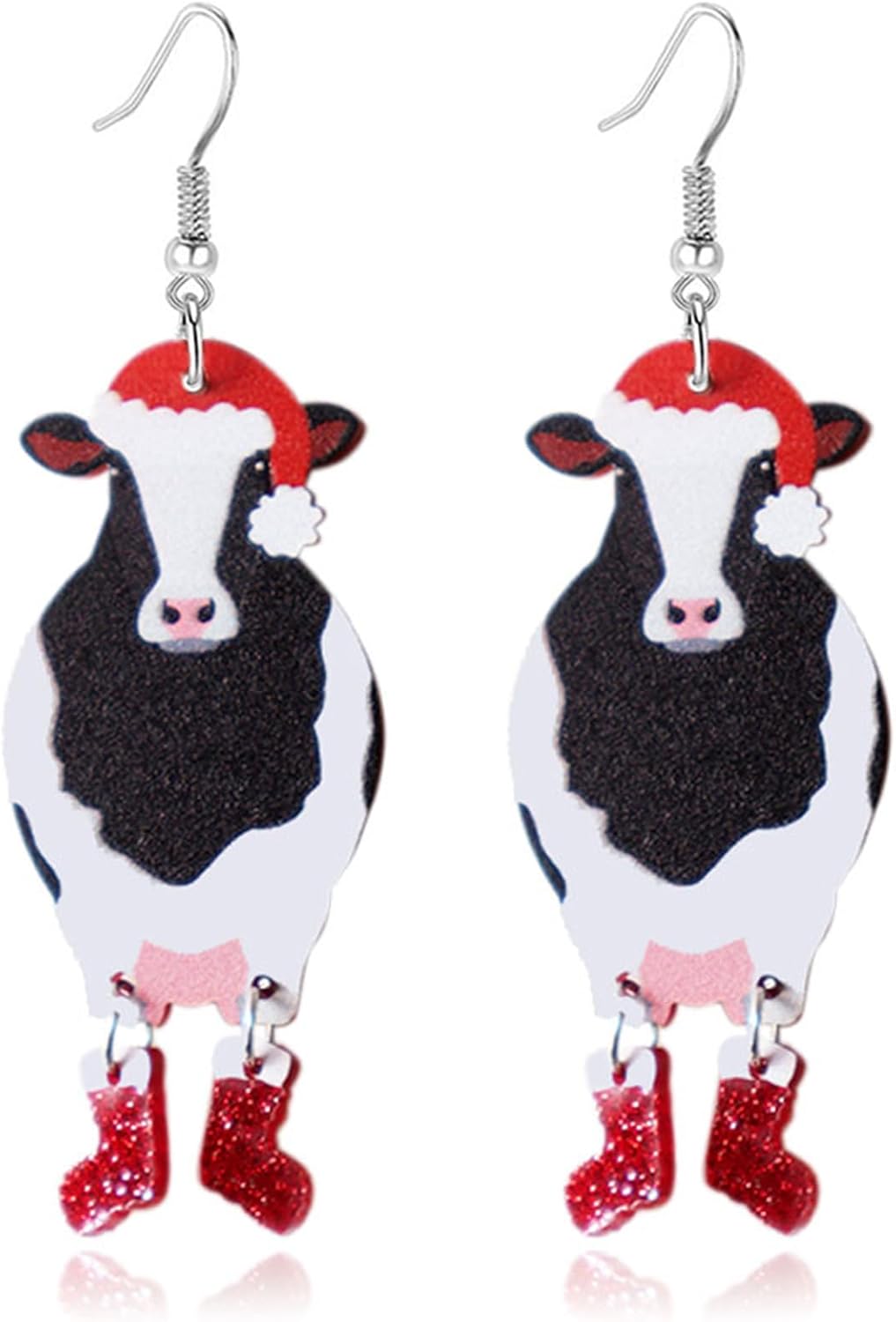 Big Rooster Chicken Earrings Funny Cute Kawaii Dinosaur Chicken Dangle Earrings Farm Boots Chicken Hen Dangle Earrings for Women Aesthetic Charming Jewelry Gift - 我的商店我的商店我的商店