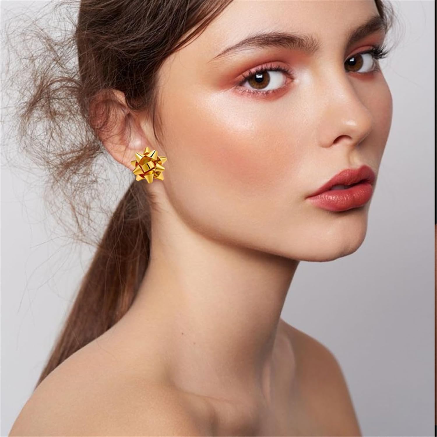 Christmas Bow Stud Earrings for Women Red Green Xmas Bow Festive Holiday Earring Set Christmas JewelryNew Year Jewelry Gifts - QIAO Crystal我的商店QIAO Crystal