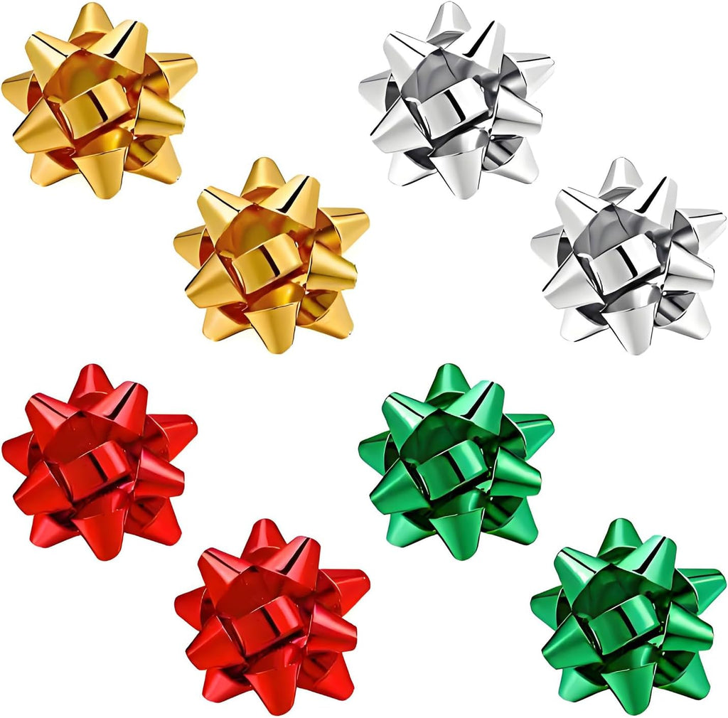 Christmas Bow Stud Earrings for Women Red Green Xmas Bow Festive Holiday Earring Set Christmas JewelryNew Year Jewelry Gifts - QIAO Crystal我的商店QIAO Crystal