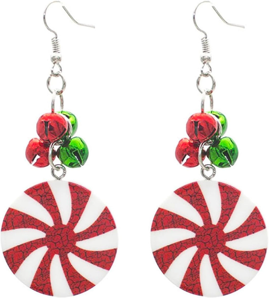 Christmas Candy Cane Earrings for Women Cute Creative Christmas Earrings Christmas Tree Gingerbread Man Earrings Unique Ornament Dinosaur Funny Earrings Earrings Xmas Party Jewelry Gift - 我的商店我的商店我的商店