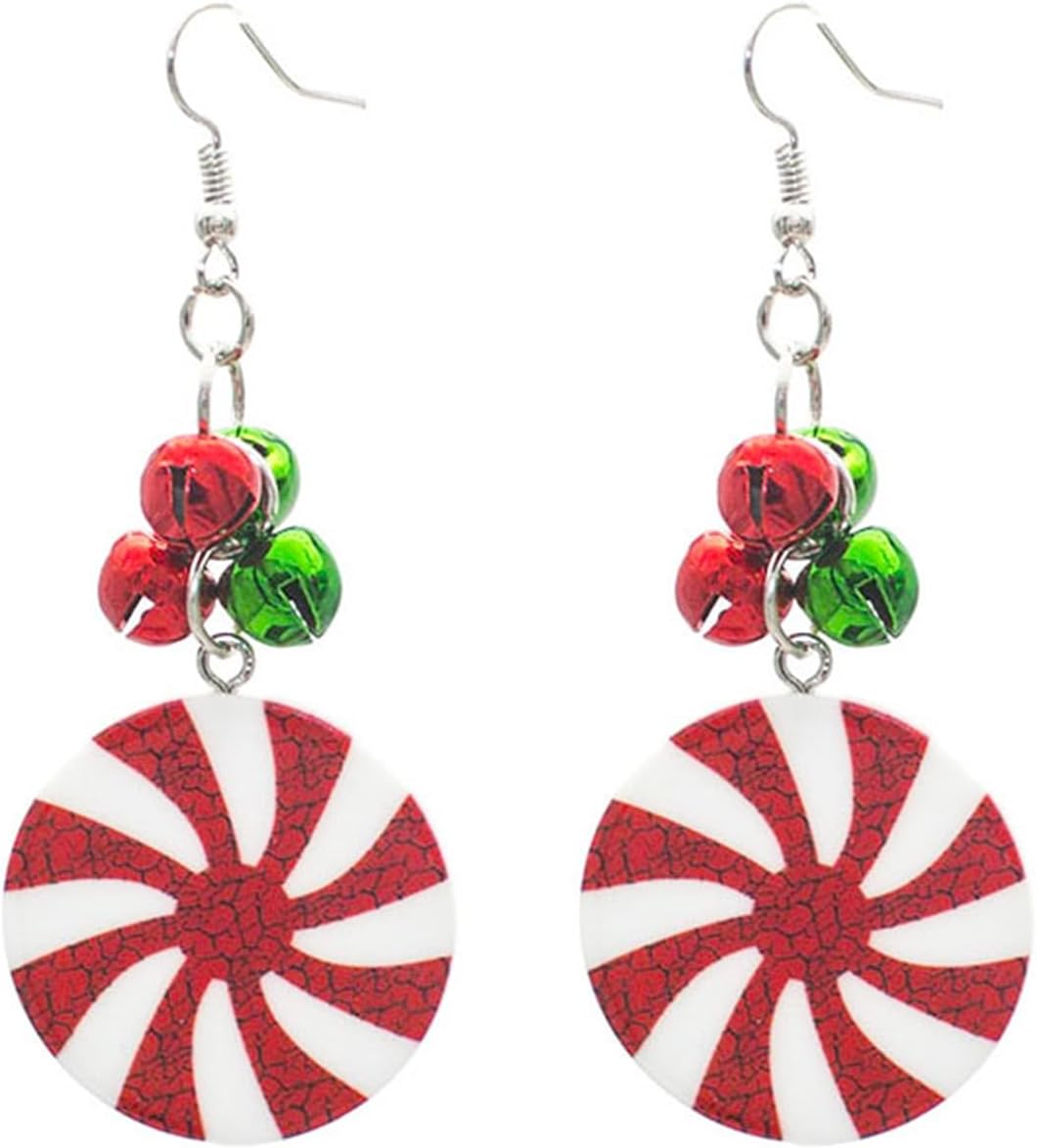 Christmas Candy Cane Earrings for Women Cute Creative Christmas Earrings Christmas Tree Gingerbread Man Earrings Unique Ornament Dinosaur Funny Earrings Earrings Xmas Party Jewelry Gift - 我的商店我的商店我的商店