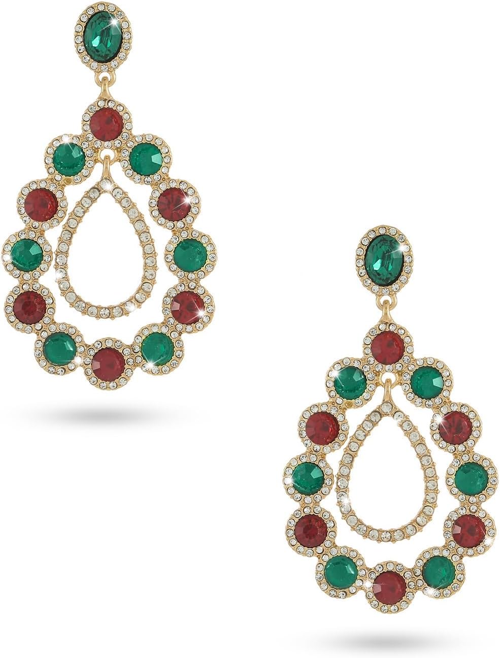 Christmas Dangle Earrings for Women|Xmas Tree Cup Bear Gingerbread Man Santa Claus Wreath Earrings for Women | Festive Gifts Holiday Accessory - 我的商店我的商店我的商店