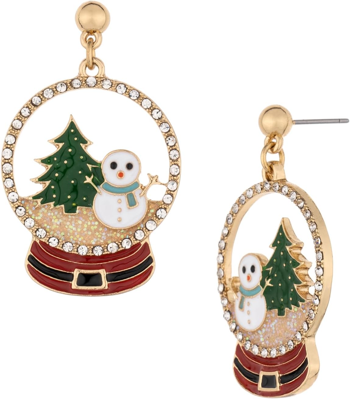 Christmas Dangle Earrings for Women|Xmas Tree Cup Bear Gingerbread Man Santa Claus Wreath Earrings for Women | Festive Gifts Holiday Accessory - 我的商店我的商店我的商店