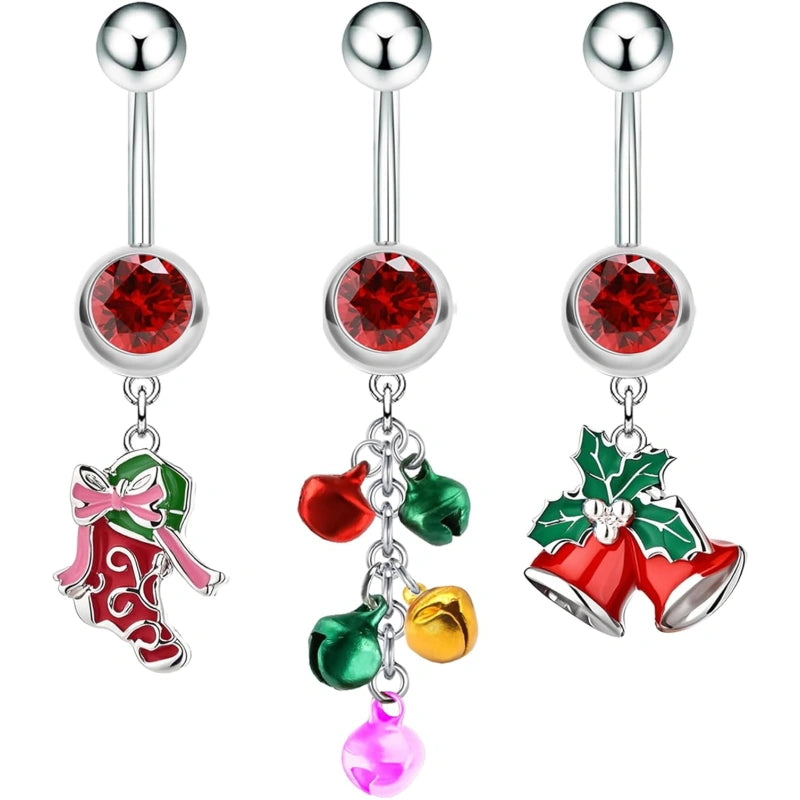 christmas-dangle-mistletoe-belly-button-rings-stainless-steel-jingling-bell-navel-rings-for-women-14g-316l-belly-piercing-jewelry-silver-b