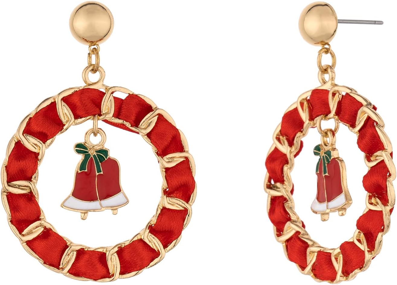 Christmas Dangle Teardrop Earrings for Women | Gold Snowflake and Star Rhinestone Earring | Ornament Drop Hypoallergenic Lightweight Jewelry | Xmas Holiday Earrings Gifts for Women - 我的商店我的商店我的商店