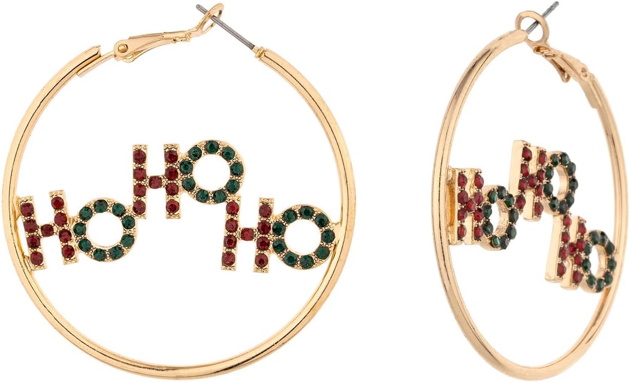 Christmas Dangle Teardrop Earrings for Women | Gold Snowflake and Star Rhinestone Earring | Ornament Drop Hypoallergenic Lightweight Jewelry | Xmas Holiday Earrings Gifts for Women - 我的商店我的商店我的商店