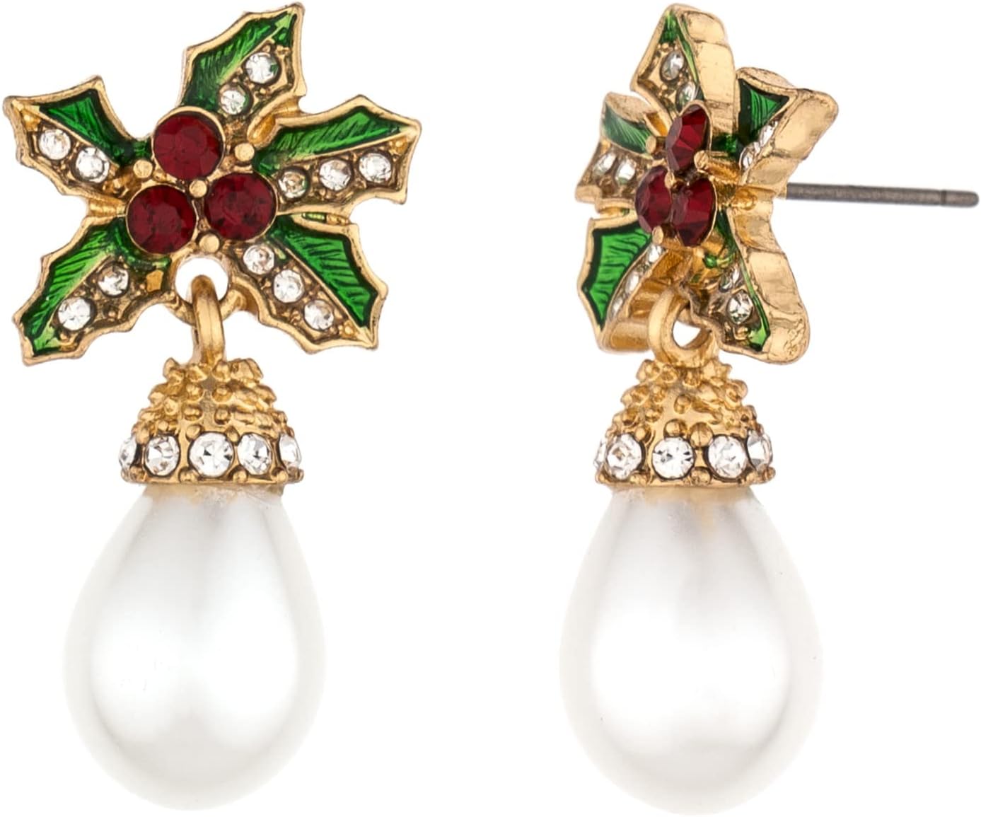 Christmas Dangle Teardrop Earrings for Women | Gold Snowflake and Star Rhinestone Earring | Ornament Drop Hypoallergenic Lightweight Jewelry | Xmas Holiday Earrings Gifts for Women - 我的商店我的商店我的商店