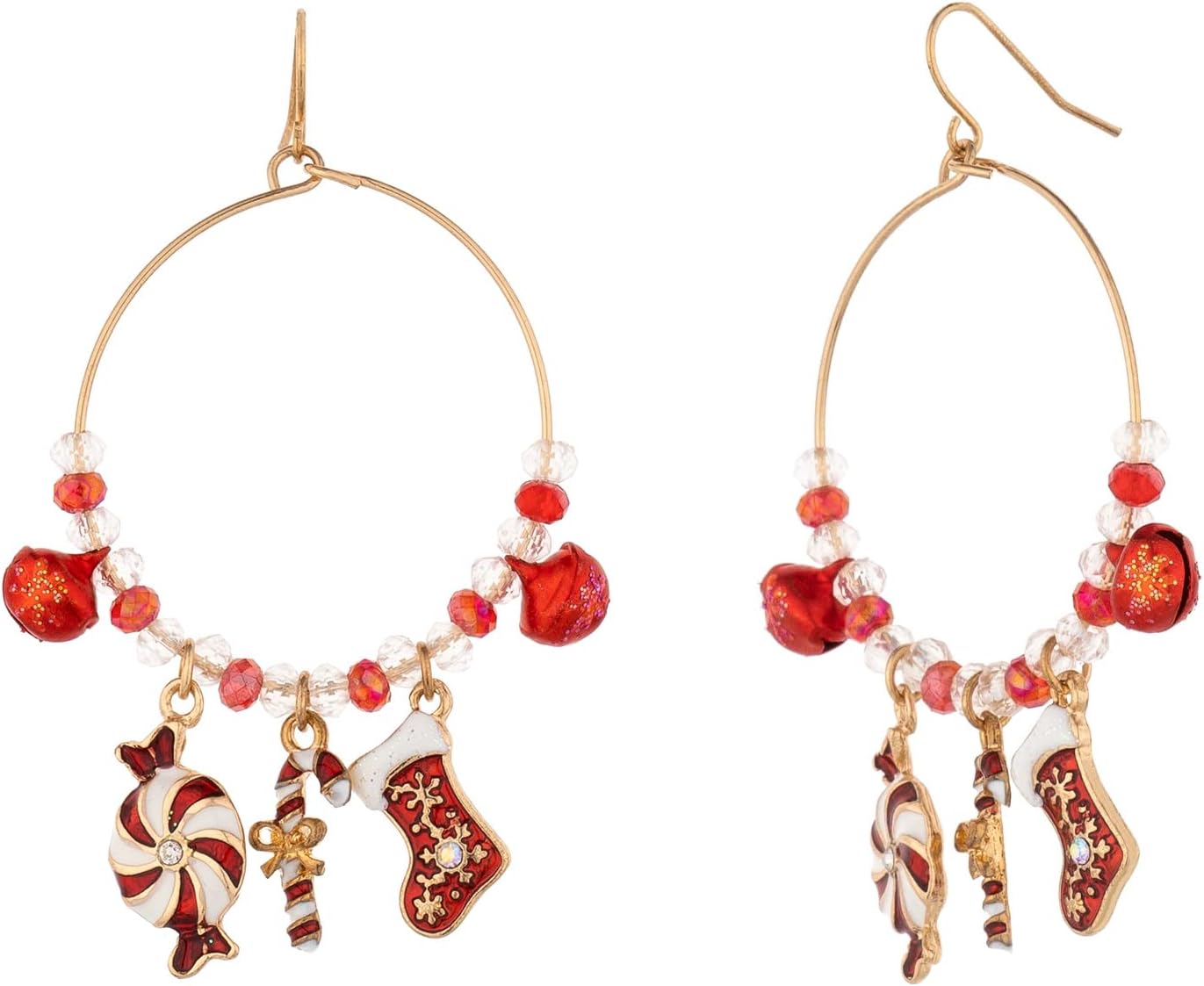 Christmas Dangle Teardrop Earrings for Women | Gold Snowflake and Star Rhinestone Earring | Ornament Drop Hypoallergenic Lightweight Jewelry | Xmas Holiday Earrings Gifts for Women - 我的商店我的商店我的商店