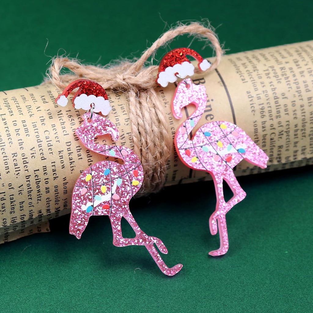 Christmas Earrings Acrylic Cute Santa Claus Christmas Tree Gingerbread Dinosaur Cactus Earrings Christmas Jewelry Gift for Women - 我的商店我的商店我的商店