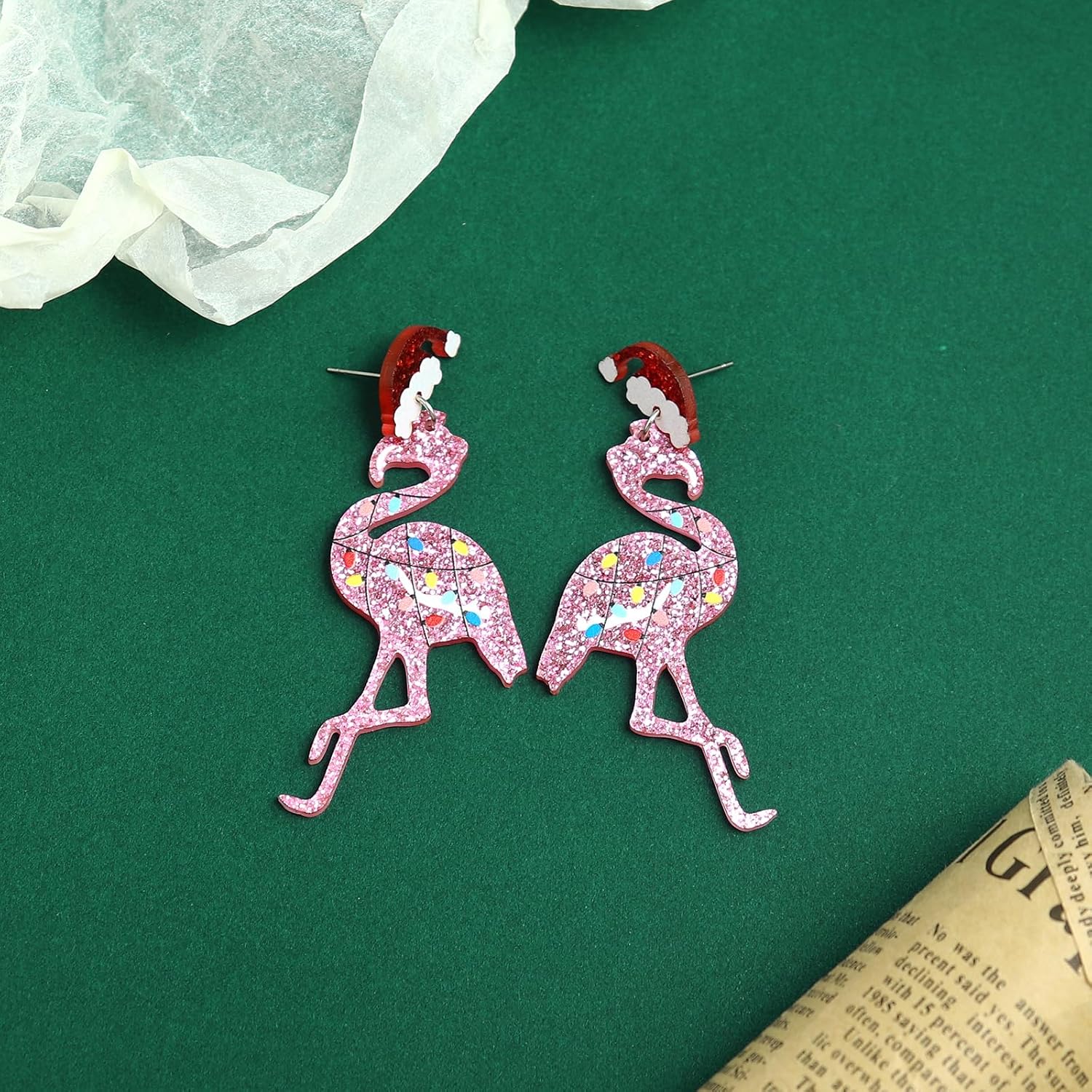 Christmas Earrings Acrylic Cute Santa Claus Christmas Tree Gingerbread Dinosaur Cactus Earrings Christmas Jewelry Gift for Women - 我的商店我的商店我的商店