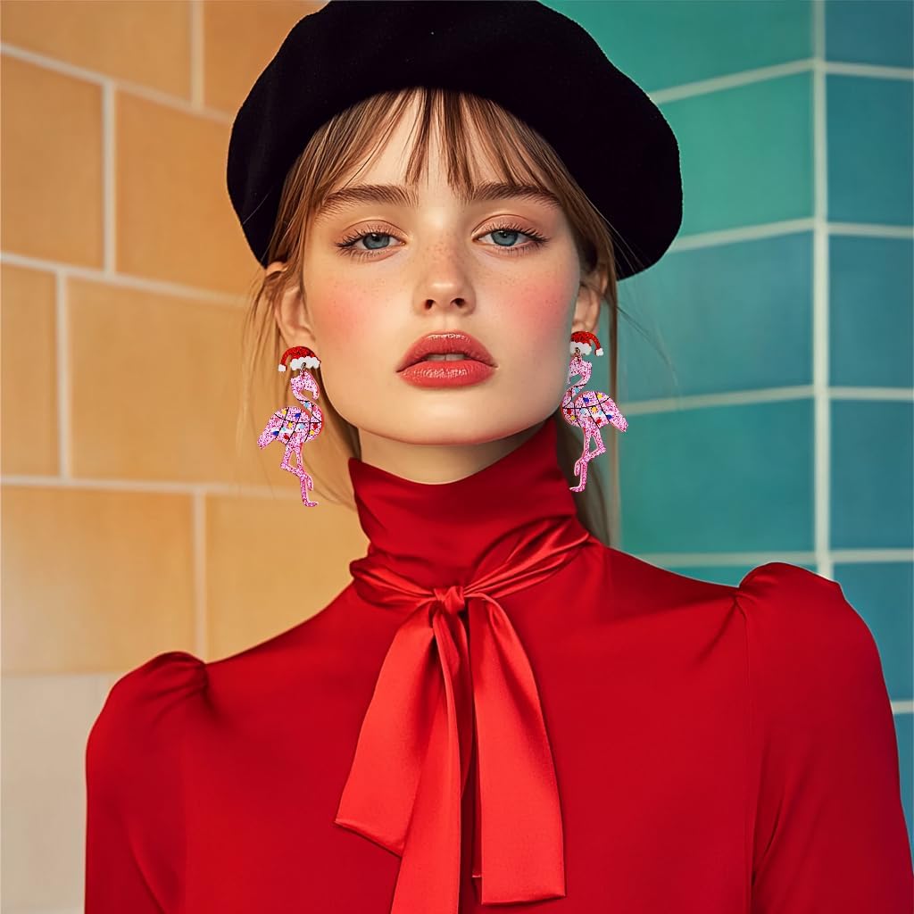 Christmas Earrings Acrylic Cute Santa Claus Christmas Tree Gingerbread Dinosaur Cactus Earrings Christmas Jewelry Gift for Women - 我的商店我的商店我的商店