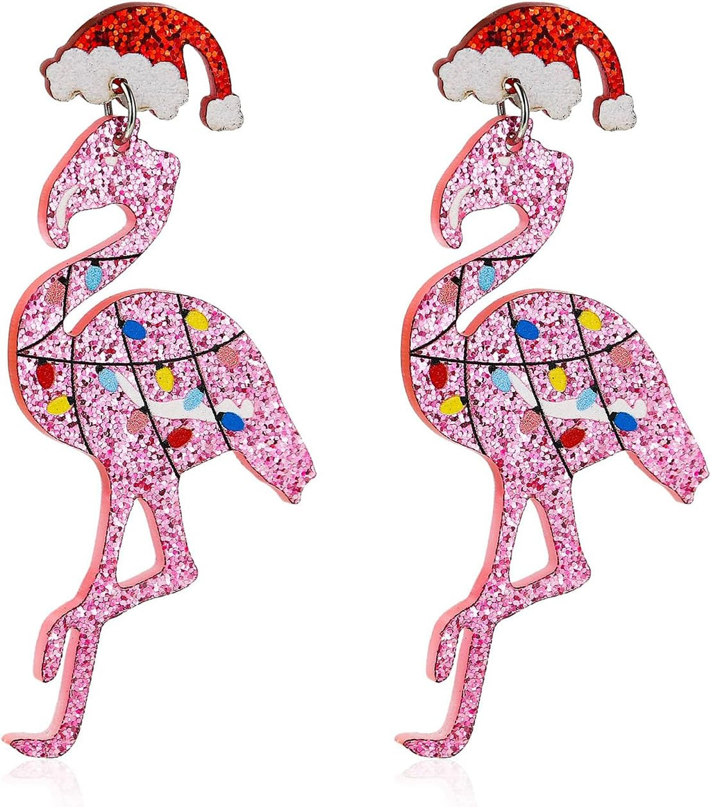 Christmas Earrings Acrylic Cute Santa Claus Christmas Tree Gingerbread Dinosaur Cactus Earrings Christmas Jewelry Gift for Women - 我的商店我的商店我的商店