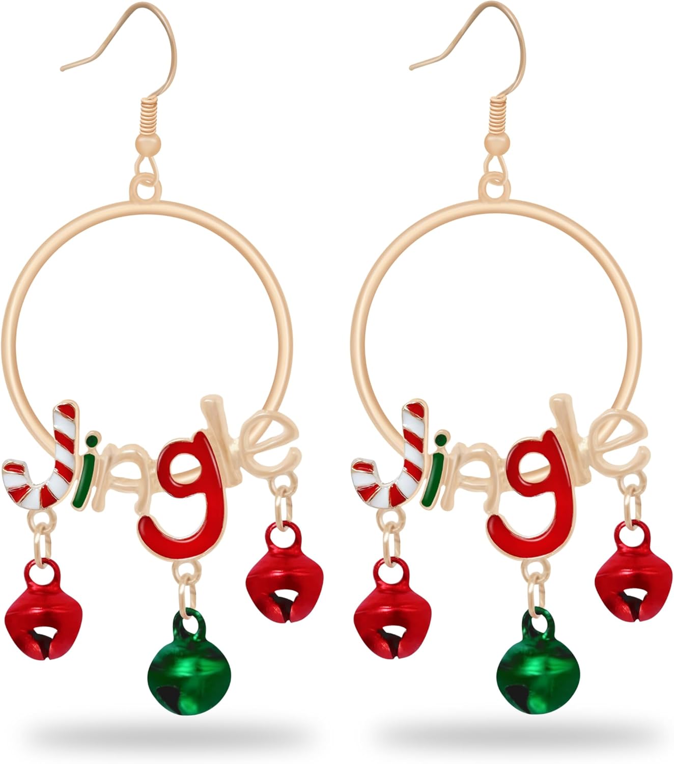 Christmas Earrings, Christmas Accessories for Women, Christmas Jewelry, Holiday Earrings for Women, Black Cat/Jingle Bell - QIAO Crystal我的商店QIAO Crystal