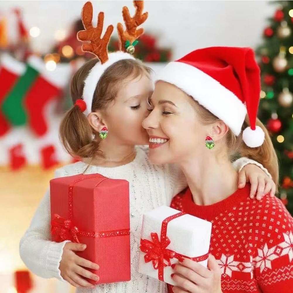 Christmas Earrings Cute Santa Green Monster Frog Stud Earrings Cartoon Animal Jewelry Women Girls Holiday Gifts - QIAO Crystal我的商店QIAO Crystal