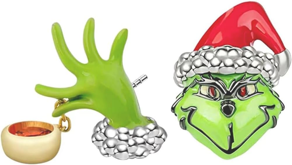 Christmas Earrings Cute Santa Green Monster Frog Stud Earrings Cartoon Animal Jewelry Women Girls Holiday Gifts - QIAO Crystal我的商店QIAO Crystal