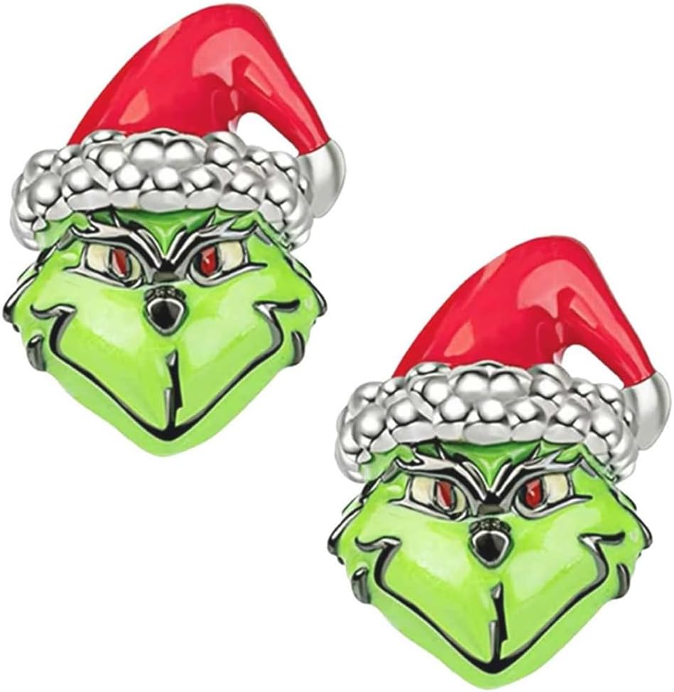 Christmas Earrings Cute Santa Green Monster Frog Stud Earrings Cartoon Animal Jewelry Women Girls Holiday Gifts - QIAO Crystal我的商店QIAO Crystal