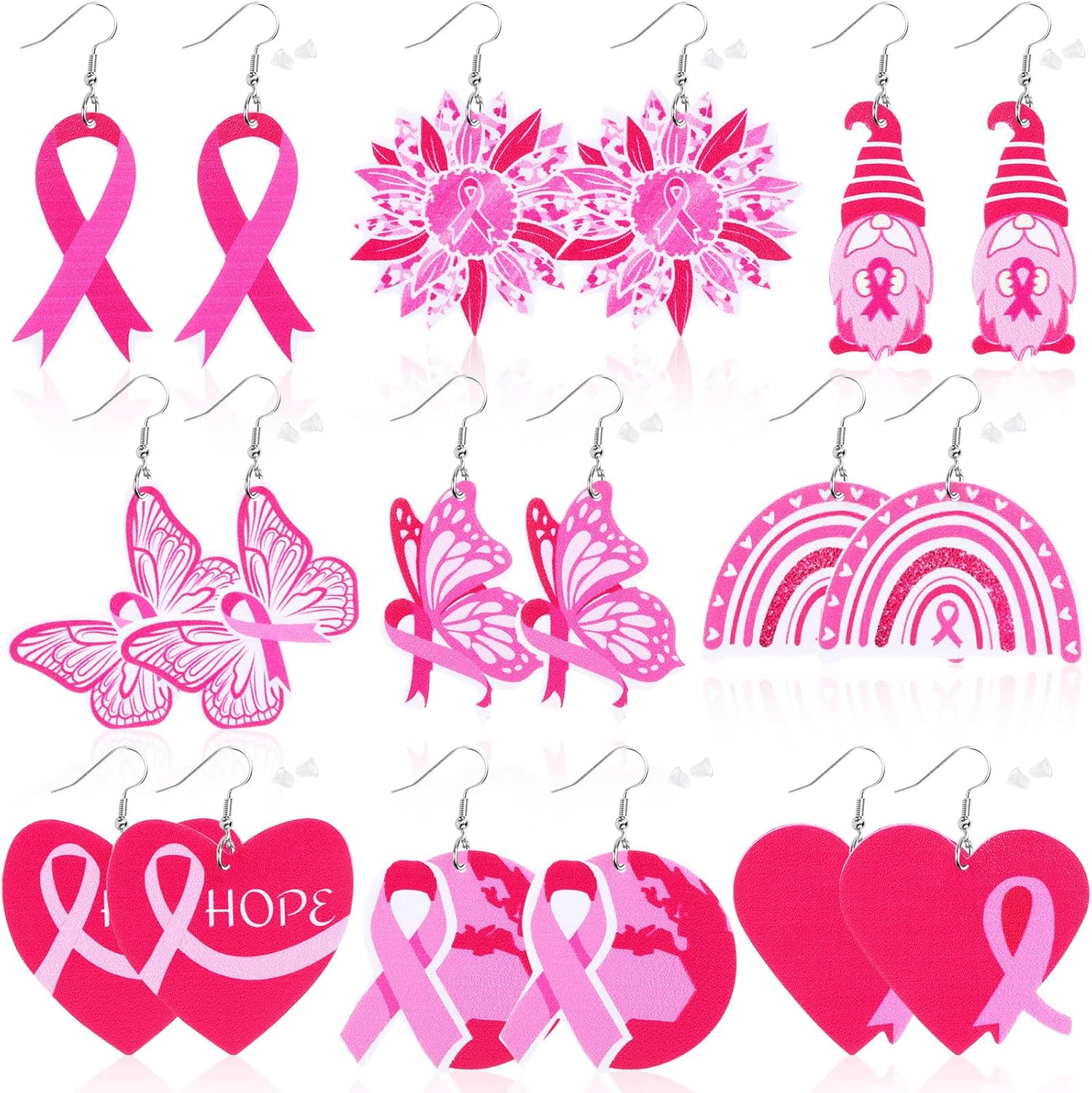 Christmas Earrings for Women, 9 Pairs Christmas Faux Leather Earrings Lightweight Leaf Long Dangle Earrings Teardrop Earrings for Christmas - 我的商店我的商店我的商店