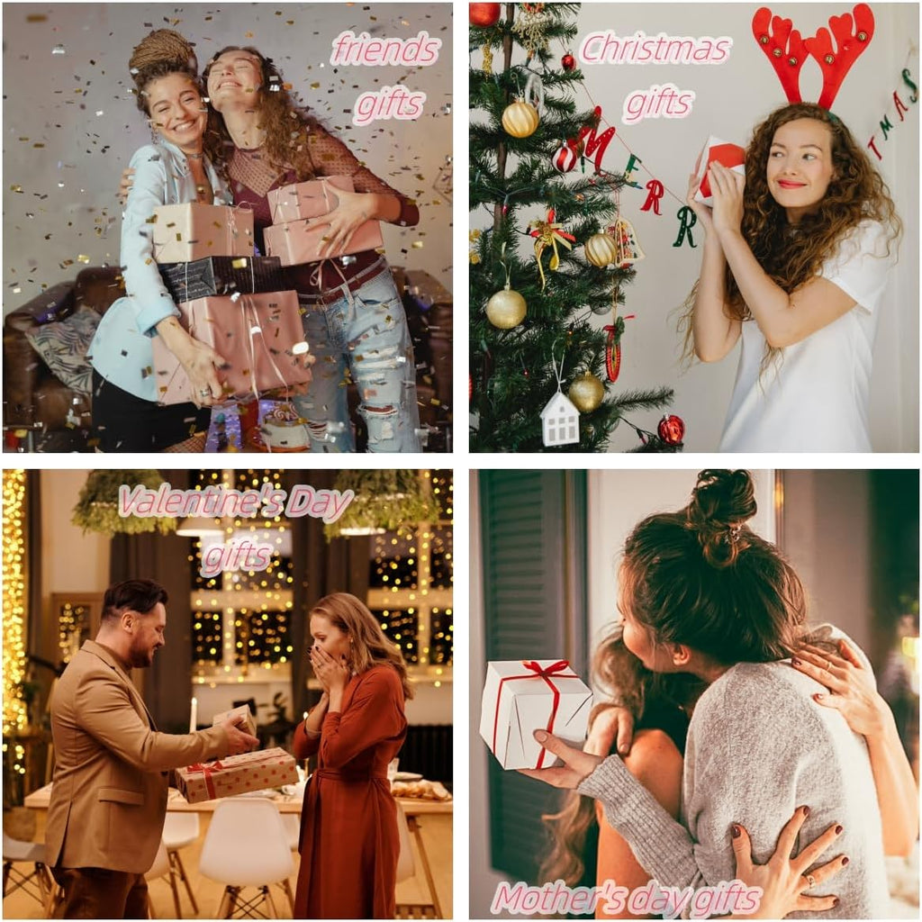 Christmas Earrings for Women Christmas Bow Jingle Bell Christmas Trees Drop Dangle Earrings Set Christmas Jewelry Gifts - 我的商店我的商店我的商店