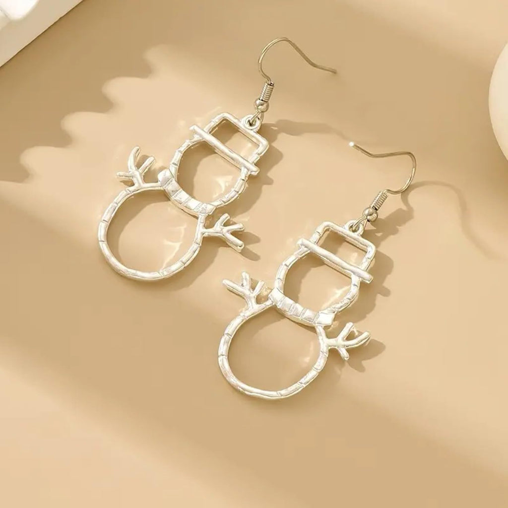 Christmas Earrings for Women Christmas Snowman Earrings ChristmasSnowflake Snowman Hat Pearl Dangling Earrings Xmas Theme Earrings Jewelry for Festival New Year Party - 我的商店我的商店我的商店