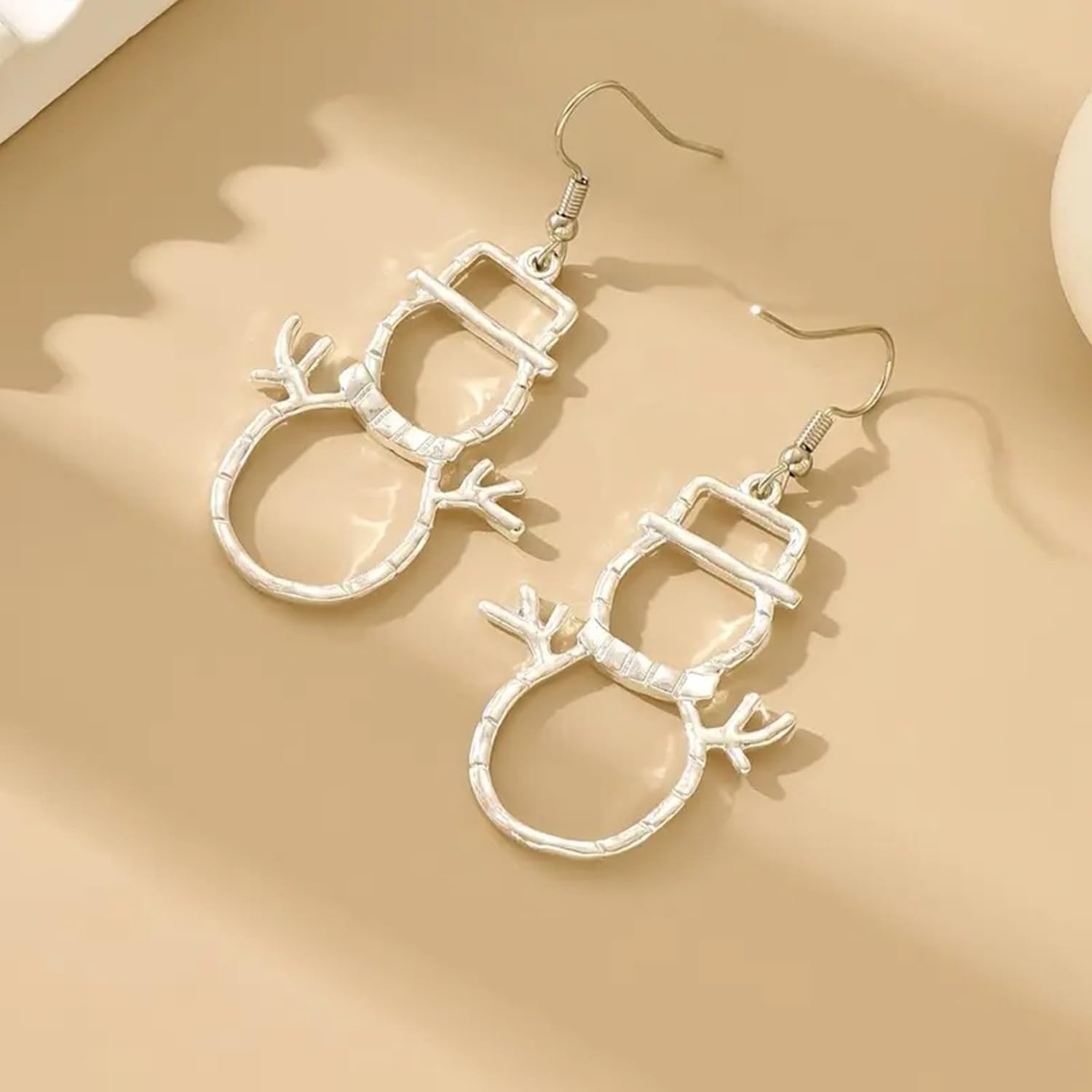 Christmas Earrings for Women Christmas Snowman Earrings ChristmasSnowflake Snowman Hat Pearl Dangling Earrings Xmas Theme Earrings Jewelry for Festival New Year Party - 我的商店我的商店我的商店